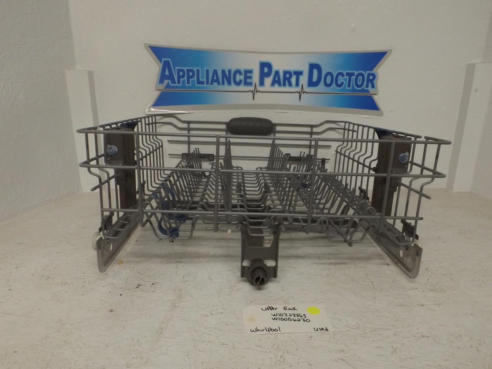 Whirlpool Dishwasher W10728863 W10056270 Upper Rack Used Whirlpool Dishwasher W10728863 W10056270 Upper Rack Used